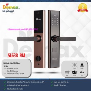 Khóa vân tay DEMAX SL638 RM APP WIFI tiêu chuẩn Đức - khoa van tay demax sl638 rm app wifi tieu chuan duc1