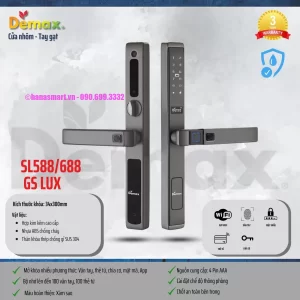 Khóa vân tay DEMAX SL688 GS LUX APP WIFI tiêu chuẩn Đức - khoa van tay demax sl688 gs lux app wifi tieu chuan duc1