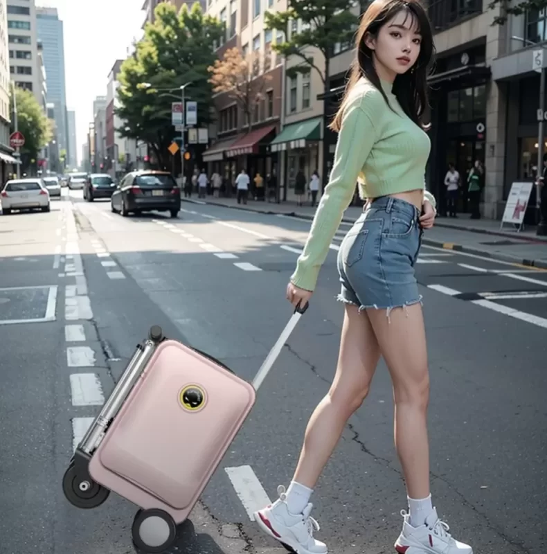 Vali điện Airwheel SE3S màu hồng tiêu chuẩn Mỹ - vali dien airwheel se3s mau hong tieu chuan my3