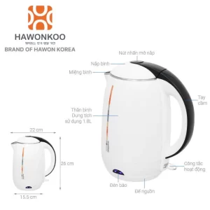 Ấm Đun Nước HAWONKOO KEH-180-W