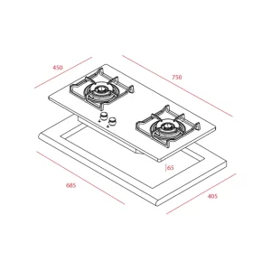 Bếp gas TEKA GKN LUX 75 2G 40232102