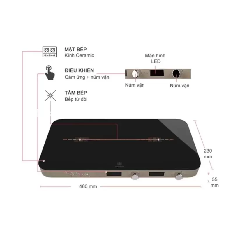 Bếp từ đa năng HAWONKOO MCEH 200-II-CF - Bep tu da nang HAWONKOO MCEH 200 II CF