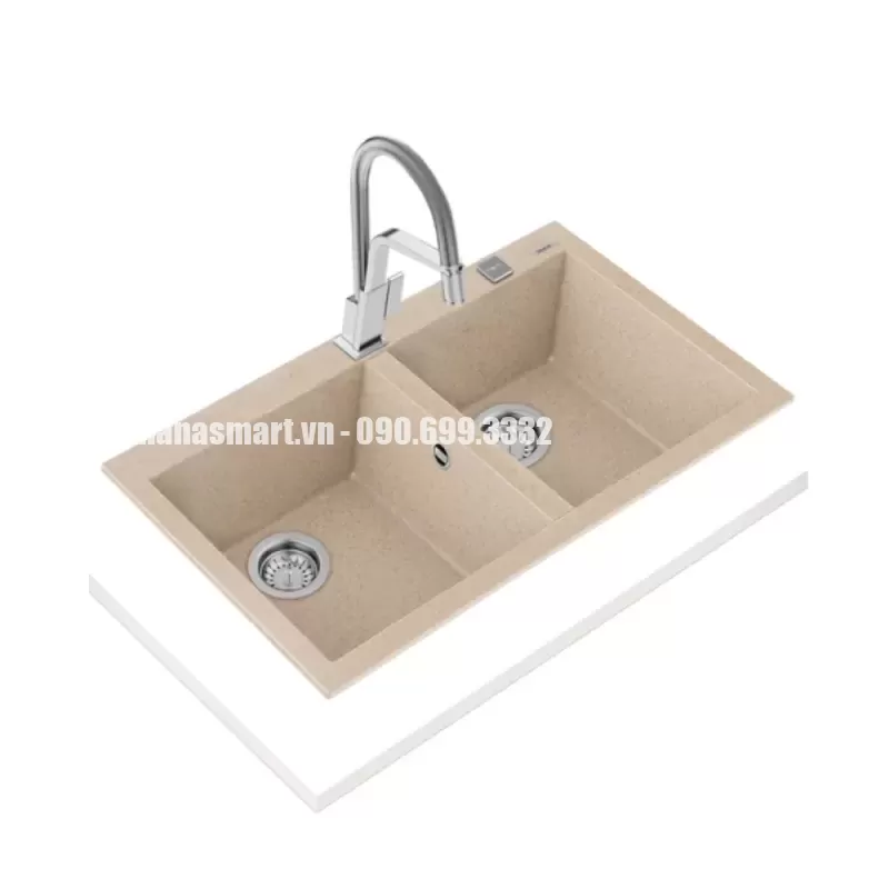 Chậu đá rửa chén TEKA FORSQUARE 2B 790 TG BEIGE 115260016