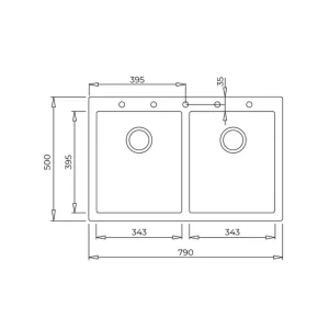 Chậu đá rửa chén TEKA FORSQUARE 2B 790 TG BLACK 15260014