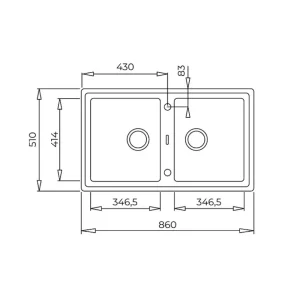 Chậu đá rửa chén TEKA STONE 90 B-TG 2B GREY 115260007