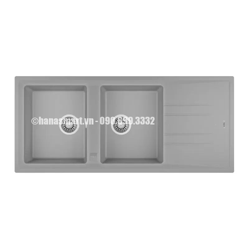 Chậu đá rửa chénTEKA STONE 80B-TG 2B 1D GREY 115400008