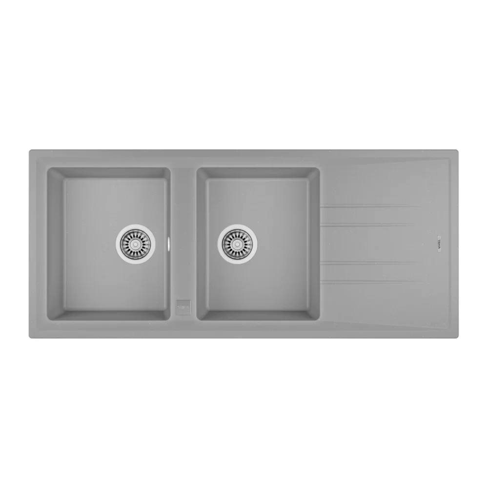 Chậu đá rửa chén TEKA STONE 80B-TG 2B 1D GREY 115400008