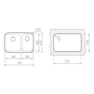 Chậu rửa bát TEKA BE 2B 785 10125025