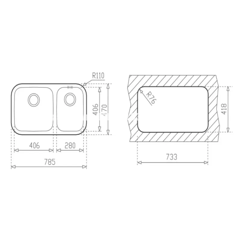 Chậu rửa bát TEKA BE 2B 785 10125025