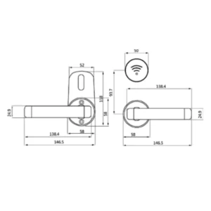 Khóa điện tử khách sạn HYUNDAI HY-HL03 SILVER