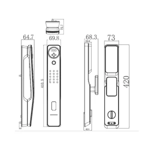 Khóa vân tay AVOLOCK AL-85FRVT-B