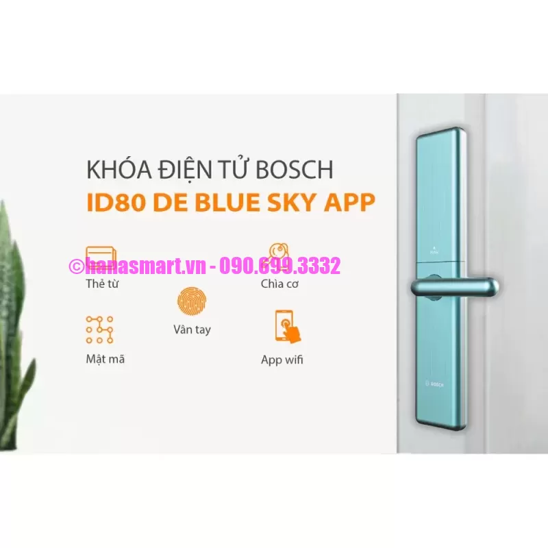 Khóa vân tay BOSCH ID80-DE BLUE SKY APP