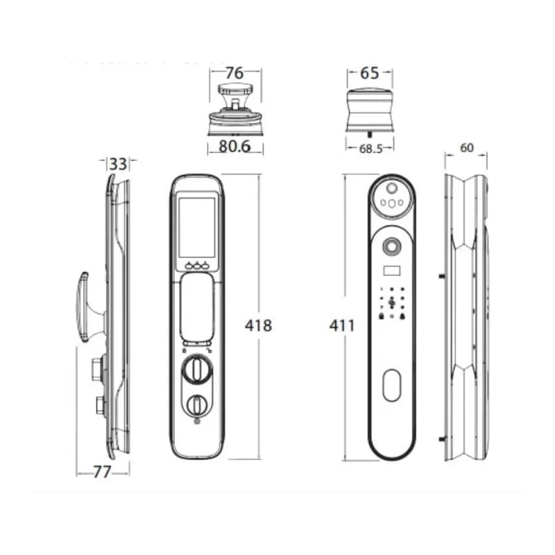 Khóa vân tay cửa gỗ AVOLOCK AL-79FRVT-B