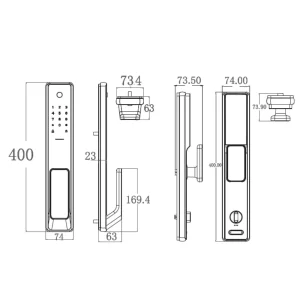 Khóa vân tay cửa gỗ AVOLOCK AL-82FRVT-B