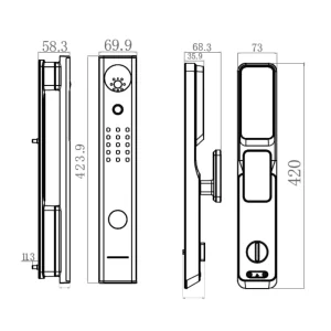 Khóa vân tay cửa gỗ AVOLOCK AL-84FRVT-B