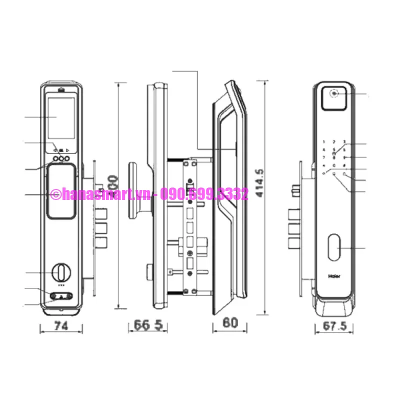 Khóa vân tay cửa gỗ AVOLOCK AL-89FRV-B