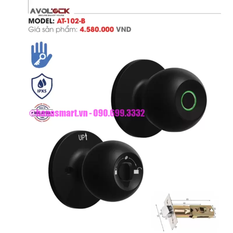 Khóa vân tay cửa gỗ AVOLOCK AT-102-B