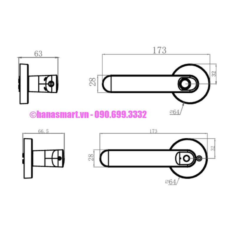 Khóa vân tay cửa gỗ AVOLOCK AT-103-B