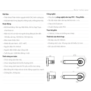 Khóa vân tay cửa gỗ AVOLOCK AT-103-B