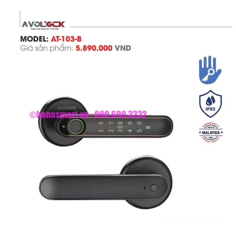 Khóa vân tay cửa gỗ AVOLOCK AT-103-B