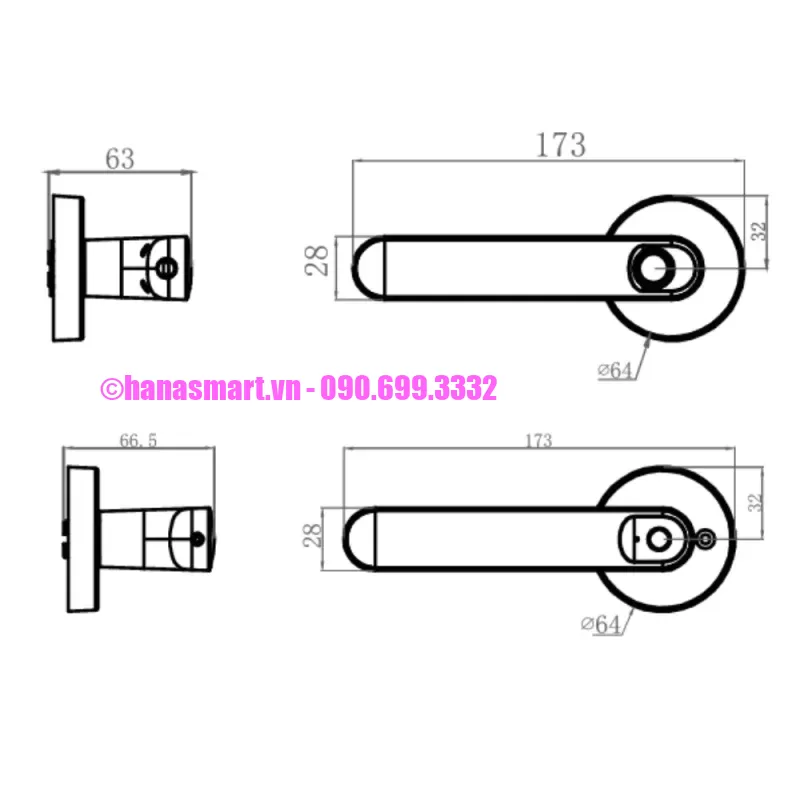 Khóa vân tay cửa gỗ AVOLOCK AT-105-G