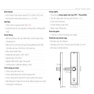 Khóa vân tay cửa gỗ AVOLOCK AV-62-B