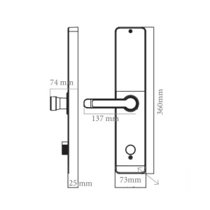 Khóa vân tay cửa gỗ AVOLOCK AV-62-B