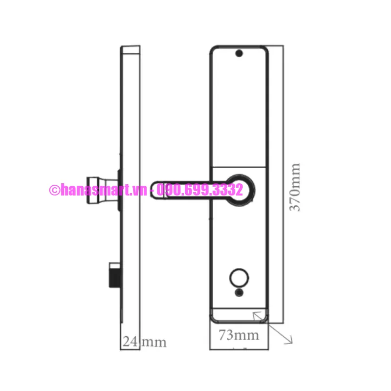 Khóa vân tay cửa gỗ AVOLOCK AV-65-G