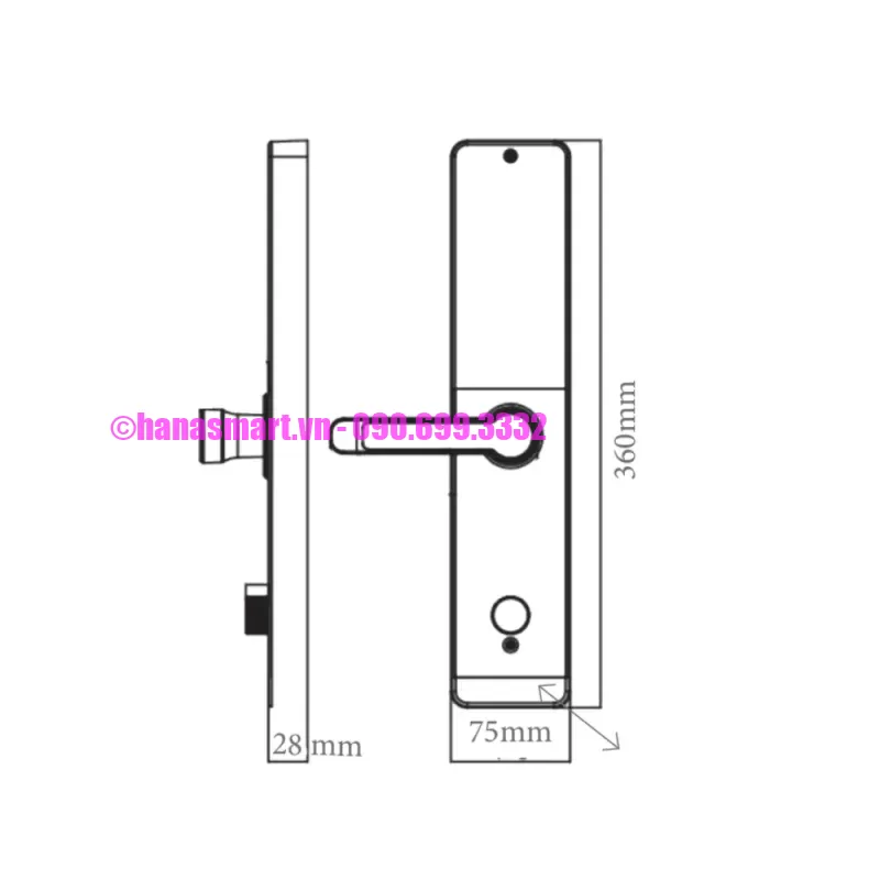 Khóa vân tay cửa gỗ AVOLOCK AV-66-B