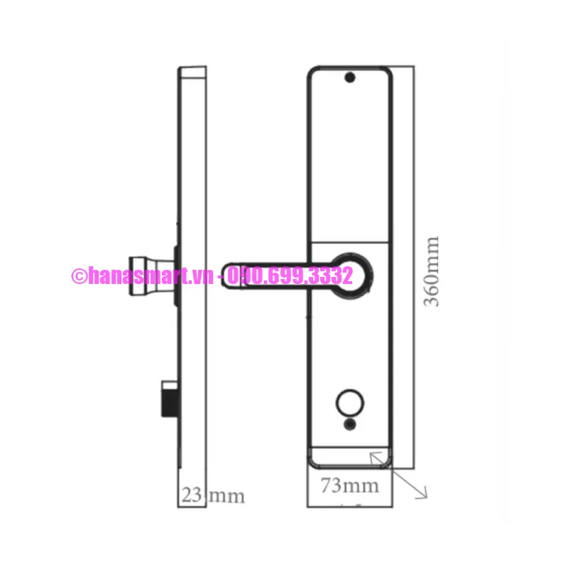 Khóa vân tay cửa gỗ AVOLOCK AV-67-B