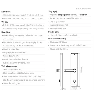 Khóa vân tay cửa gỗ AVOLOCK AV-68-B