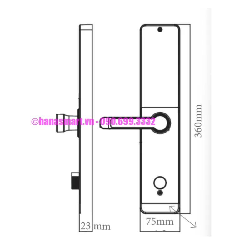 Khóa vân tay cửa gỗ AVOLOCK AV-68-B