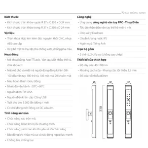 Khóa vân tay cửa nhôm AVOLOCK AN-383-B