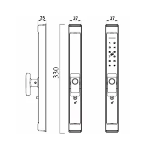 Khóa vân tay cửa nhôm AVOLOCK AN-384-G