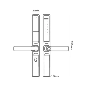 Khóa vân tay cửa nhôm AVOLOCK AN-393-B