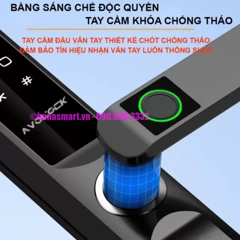 Khóa vân tay cửa nhôm AVOLOCK AN-393-B