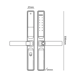 Khóa vân tay cửa nhôm AVOLOCK AN-394-B