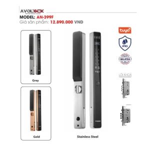 Khóa vân tay cửa nhôm AVOLOCK AN-399F GREY