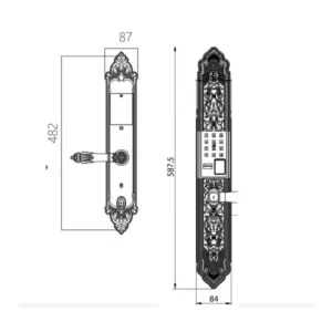 Khóa vân tay đại sảnh AVOLOCK AC-996F-G