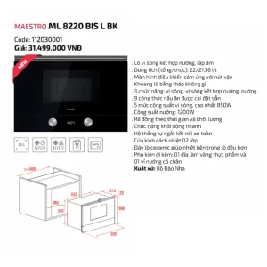 Lò vi sóng TEKA ML 8220 BIS L BK 112030001