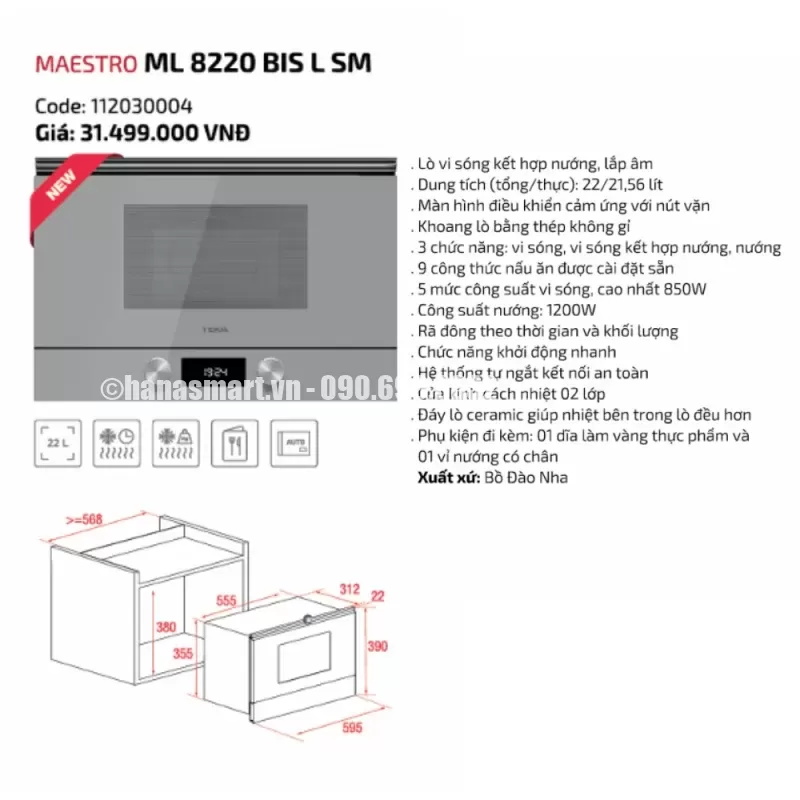 Lò vi sóng TEKA ML 8220 BIS L SM 112030004