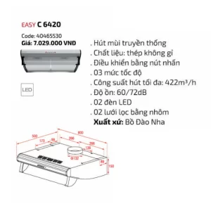 Máy hút mùi TEKA C 6420 40465530