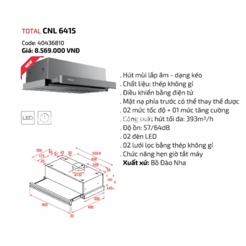 Máy hút mùi TEKA CNL 6415 40436810