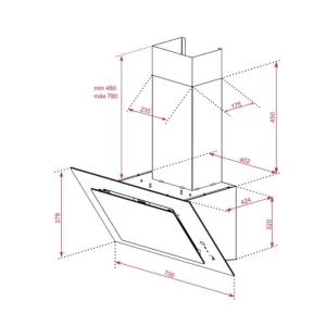 Máy hút mùi TEKA DVT 78660 TBS BK 112930041