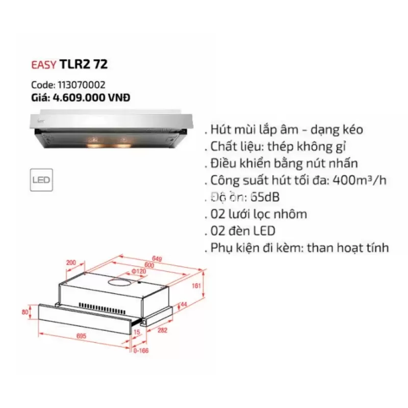 Máy hút mùi TEKA TLR2 72 113070002