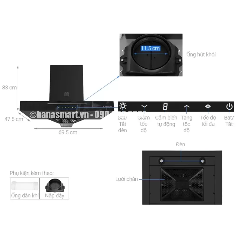 Máy hút mùi treo tường JUNGER HRJ-701