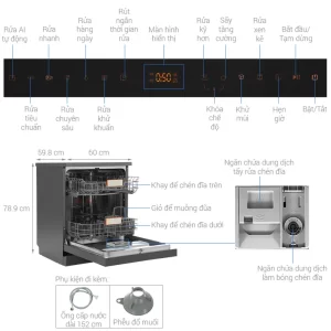 Máy rửa bát JUNGER DWJ-143