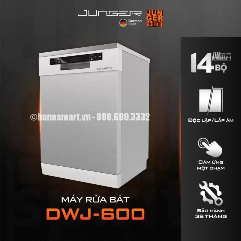 Máy rửa bát đĩa 14 bộ JUNGER DWJ-600