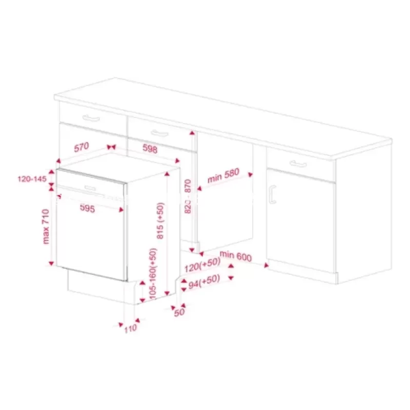 Máy rửa chén TEKA DSI 46750 SS 114270011