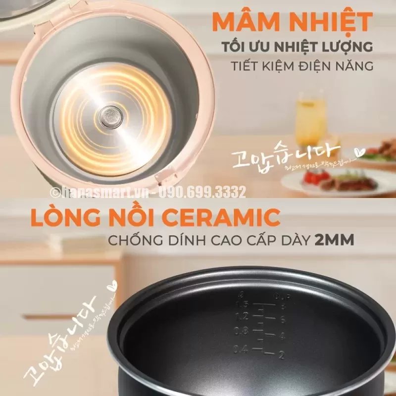 Nồi cơm điện HAWONKOO RCH-154-CE 